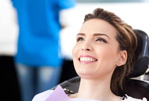 woman at dental checkup