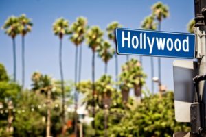 Hollywood street sign